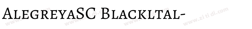AlegreyaSC Blackltal字体转换